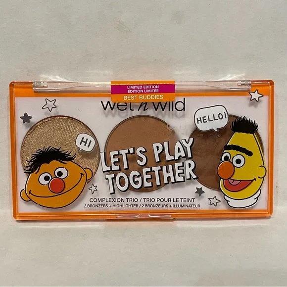 NEW Sesame Street Wet-N-Wild Makeup Lot x5 Pieces Bag Bronzer Mirror NWT